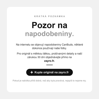 Pozor na napodobeniny – kupujte originál na zayro.fr