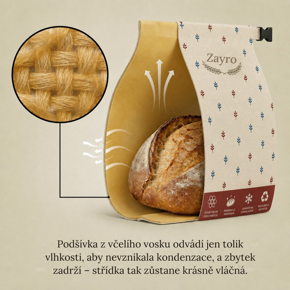Podšívka z včelího vosku