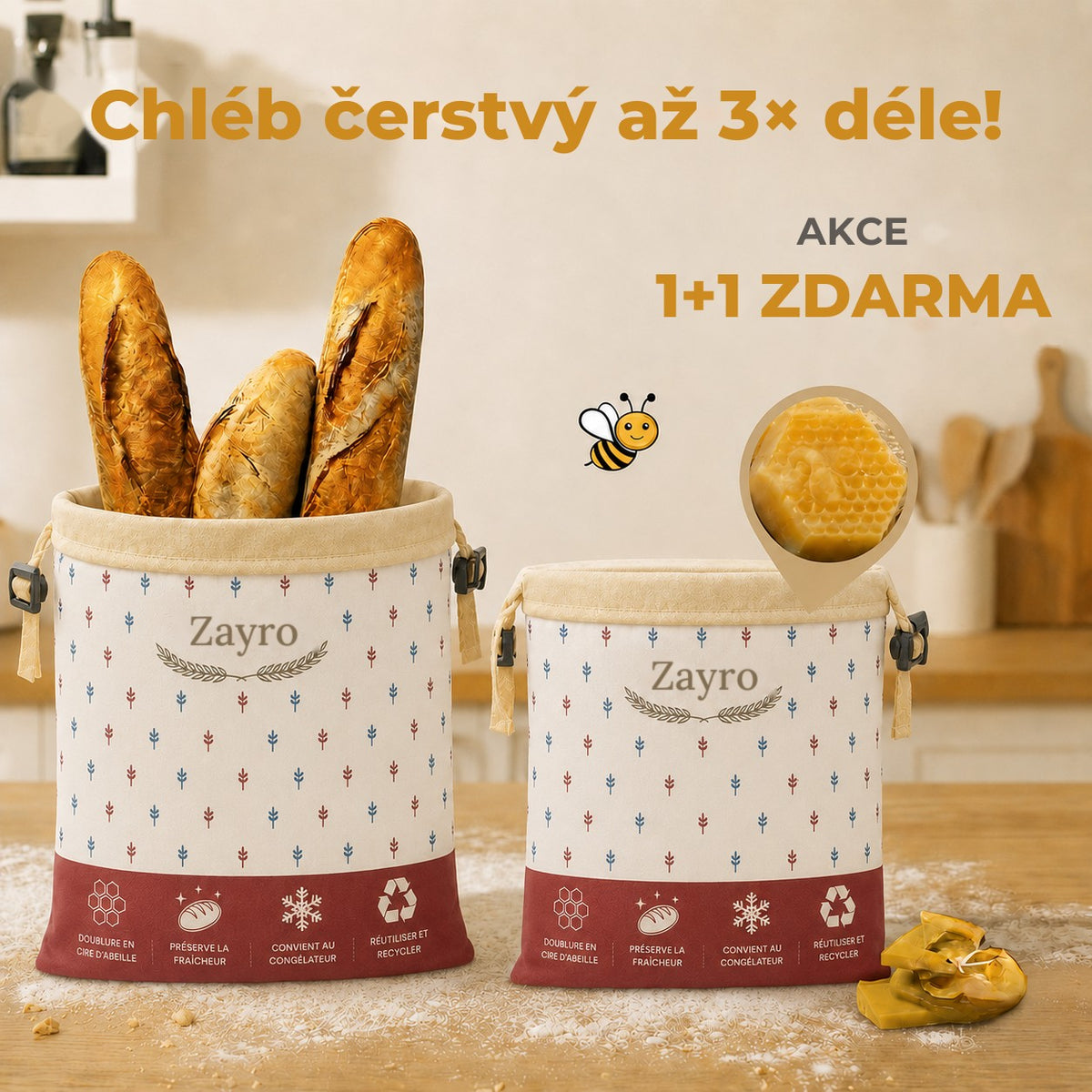 Chléb čerstvý až 3× déle